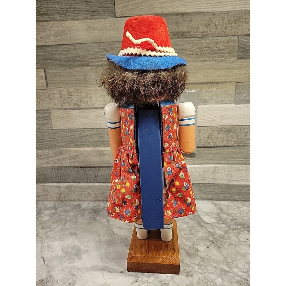 Vintage Matthes Nutcracker 12.5" Tall Real Fur Hair - Picture 3 of 8